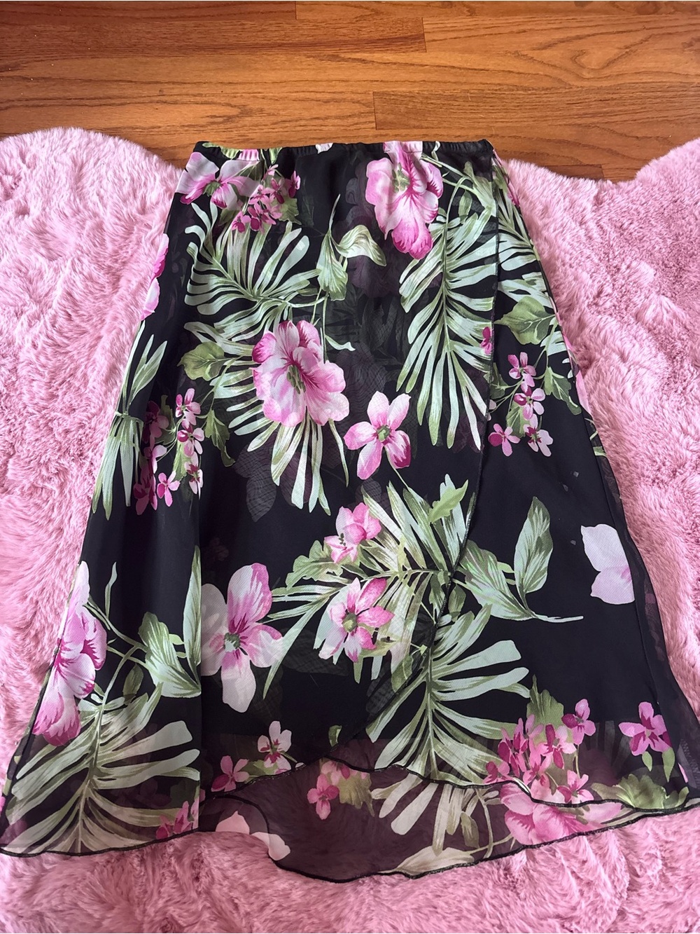 Floral midi skirt